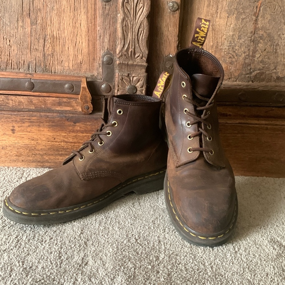 Dr. Martens Crazy Horse Leather Lace Up Boots